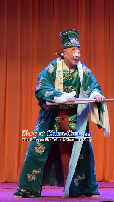 Han Yang Court Chinese Shanxi Opera Clown Apparels Costumes and Headpieces Traditional Jin Opera Childe Garment Bully Xu Meng Clothing