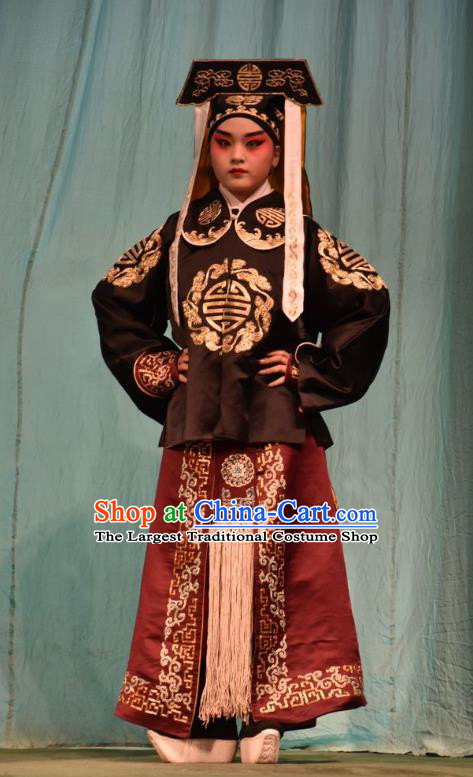 Jin Sha Tan Chinese Shanxi Opera Imperial Bodyguard Apparels Costumes and Headpieces Traditional Jin Opera Wusheng Garment Martial Male Clothing