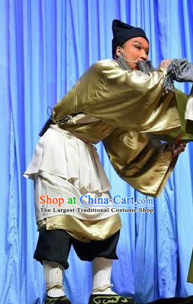 Fifteen Strings of Cash Chinese Shanxi Opera Old Man You Hulu Apparels Costumes and Headpieces Traditional Jin Opera Butcher Garment Clothing
