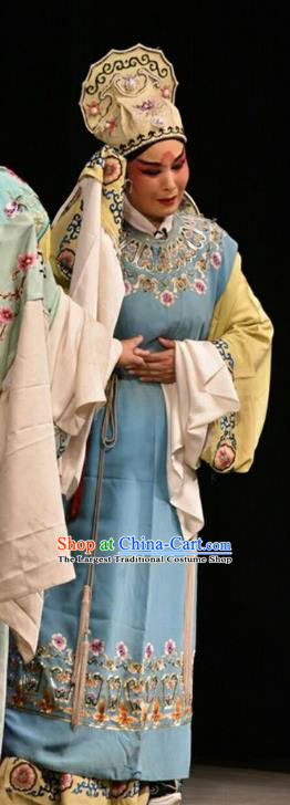 Double Butterfly Chinese Shanxi Opera Xiaosheng Apparels Costumes and Headpieces Traditional Jin Opera Scholar Garment Young Male Liang Shanbo Clothing