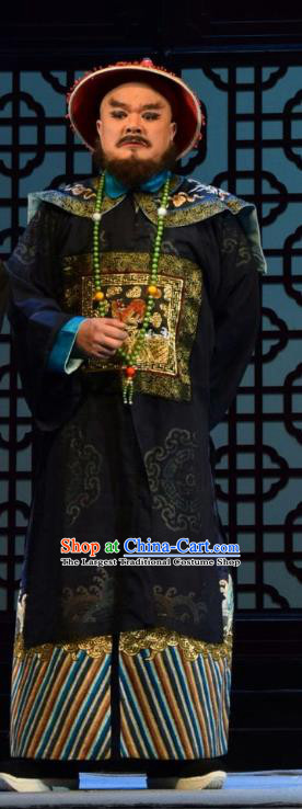 He Qing Hai Yan Chinese Shanxi Opera Qing Dynasty Official Apparels Costumes and Headpieces Traditional Jin Opera Garment Governor An Lan Clothing