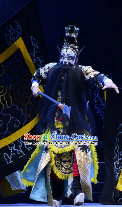 Guan Gong Chinese Shanxi Opera Wusheng Zhang Fei Apparels Costumes and Headpieces Traditional Jin Opera Martial Male Garment General Clothing