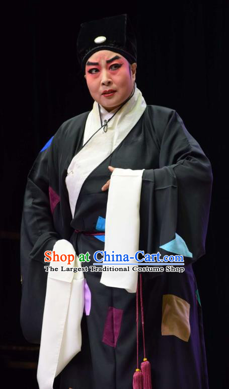Xi Rong Gui Chinese Shanxi Opera Poor Scholar Zhao Tingyu Apparels Costumes and Headpieces Traditional Jin Opera Xiaosheng Garment Beggar Clothing