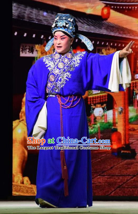 Big Feet Empress Chinese Shanxi Opera Xiaosheng Apparels Costumes and Headpieces Traditional Jin Opera Niche Garment Scholar Wang Yong Clothing
