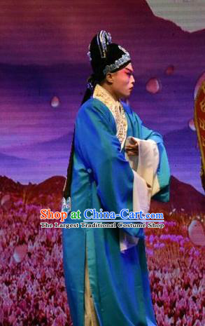 The Lotus Lantern Chinese Shanxi Opera Scholar Liu Yanchang Apparels Costumes and Headpieces Traditional Jin Opera Young Male Garment Xiaosheng Clothing