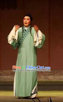 Chang Bai Han Ru Chinese Lu Opera Young Male Apparels Costumes and Headpieces Traditional Shandong Opera Xiaosheng Garment Scholar Zhu Yue Clothing
