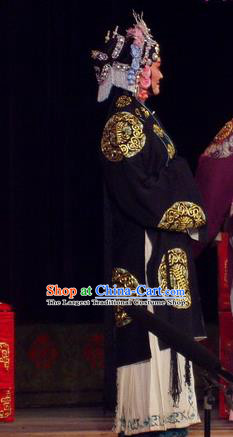 Chinese Henan Opera Elderly Woman Garment Costumes and Headdress The Romance of Hairpin Traditional Qu Opera Dame Apparels Landlord Shiva Dress