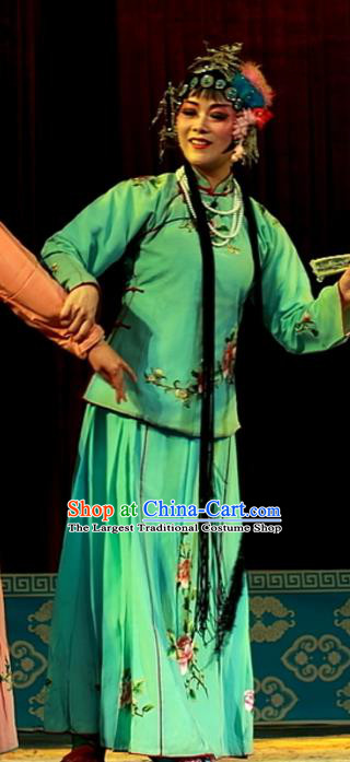 Chinese Sichuan Opera Highlights Young Mistress Garment Costumes and Headdress Shoot Eagle Traditional Peking Opera Hua Tan Dress Actress Apparels