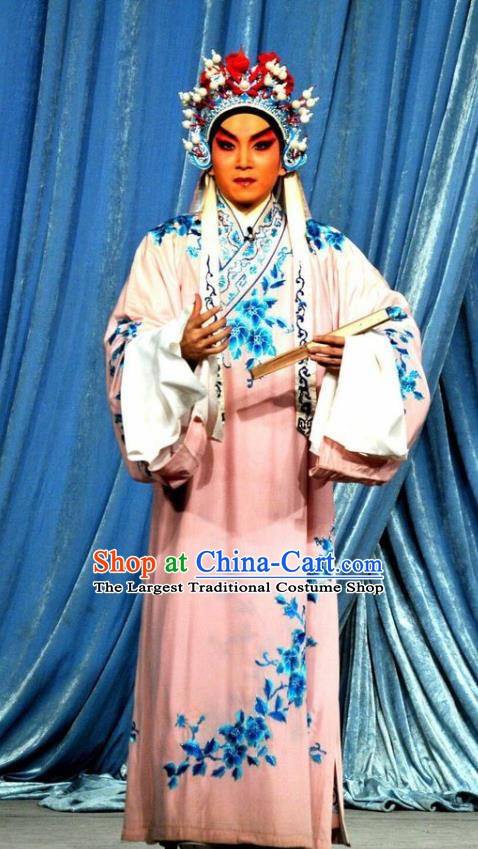 The Sword Chinese Guangdong Opera Young Male Apparels Costumes and Headwear Traditional Cantonese Opera Wusheng Garment Wang Han Clothing