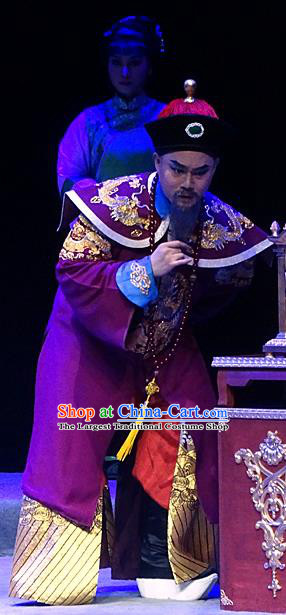 Chinese Traditional Qing Dynasty Official Apparels Costumes and Headwear Historical Drama Thirteen Trades Monopoly Minister Garment Clothing