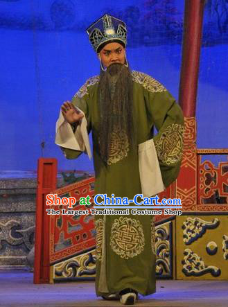 Da Nao Mei Zhi Fu Chinese Guangdong Opera Elderly Male Apparels Costumes and Headwear Traditional Cantonese Opera Laosheng Garment Landlord Lun Gongjing Clothing