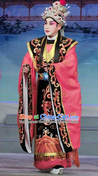 Luo Shui Qing Meng Chinese Guangdong Opera Cao Pi Apparels Costumes and Headwear Traditional Cantonese Opera Duke Garment King Clothing