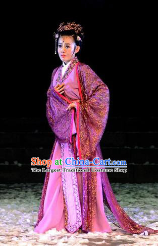Chinese Historical Drama Phoenix Hairpin Ancient Young Madam Garment Costumes Traditional Stage Show Actress Dress Tang Wan Apparels and Headdress