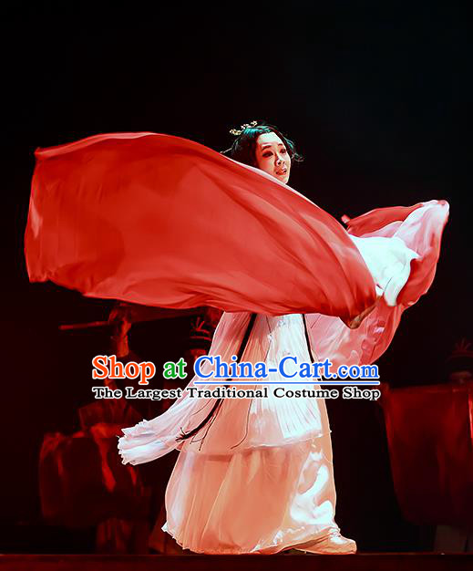 Chinese Historical Drama The Prince of Lanling Ancient Dance Lady Garment Costumes Traditional Stage Show Actress Dress Young Female Apparels and Headdress