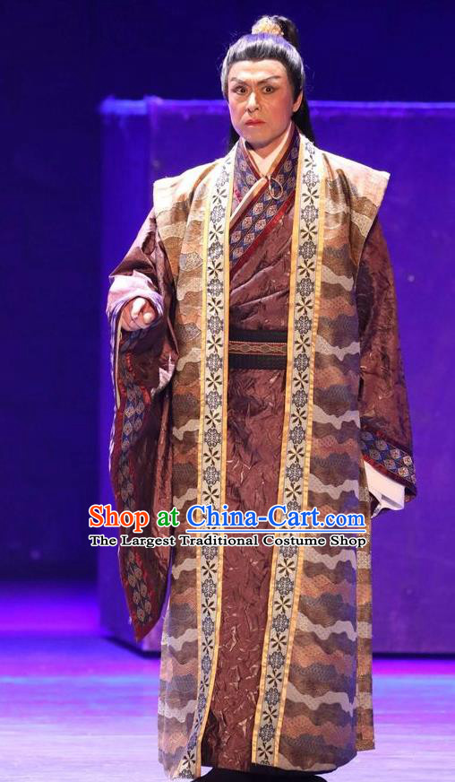 Chinese Traditional Jin Dynasty Scholar Shan Tao Clothing Stage Performance Historical Drama Guang Ling San Apparels Costumes Ancient Official Garment and Headwear