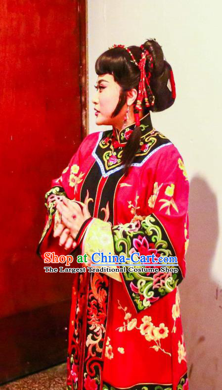 Chinese Sichuan Opera Highlights Bride Garment Costumes and Headdress The Sound of Bell Traditional Peking Opera Hua Tan Dress Actress Ge Laifeng Apparels