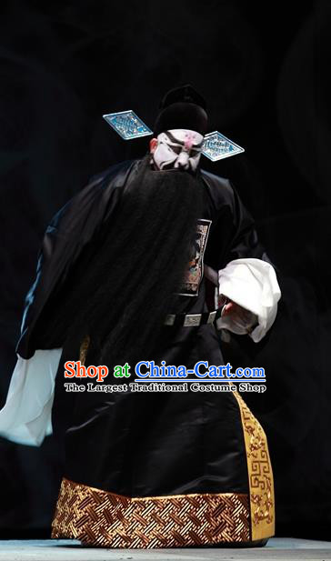 Cao Min Song Shijie Chinese Sichuan Opera Official Apparels Costumes and Headpieces Peking Opera Highlights Painted Role Garment Elderly Male Clothing