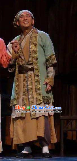 Chinese Traditional Ming Dynasty Servant Clothing Stage Performance Historical Drama New Dragon Inn Apparels Costumes Ancient Civilian Male Garment and Headwear