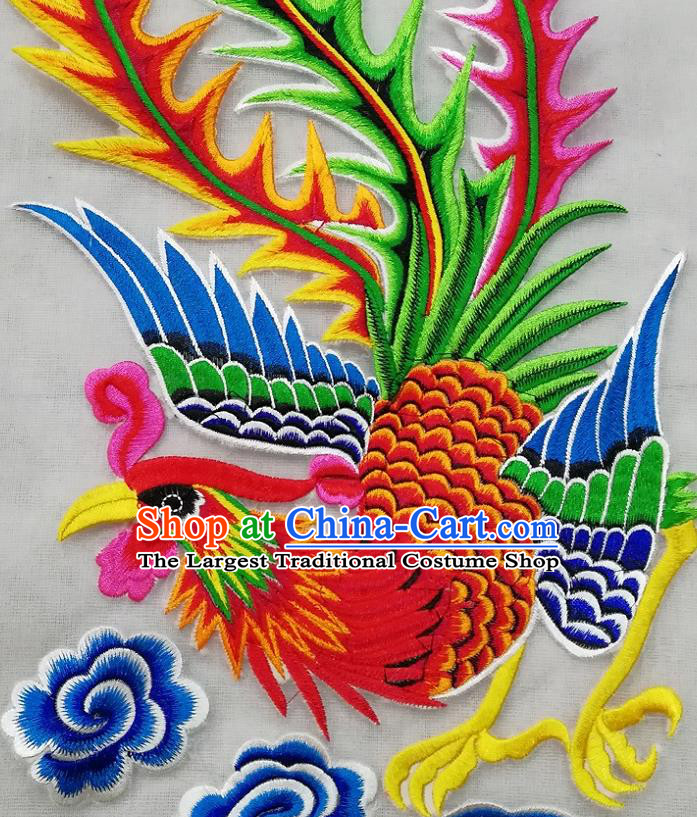 Chinese Traditional Embroidered Phoenix Patch Cloth Decoration Embroidery Craft Embroidered Accessories