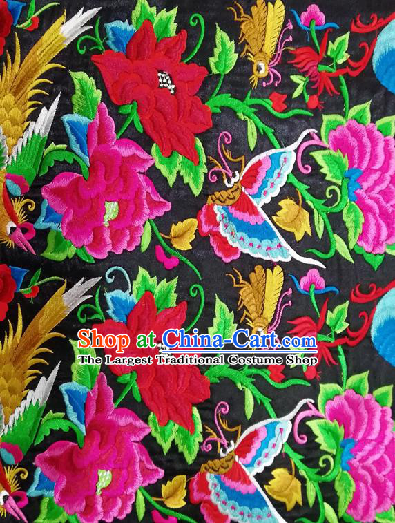 Chinese Traditional Embroidered Mandarin Duck Lotus Pattern Patch Decoration Embroidery Craft Embroidered Accessories