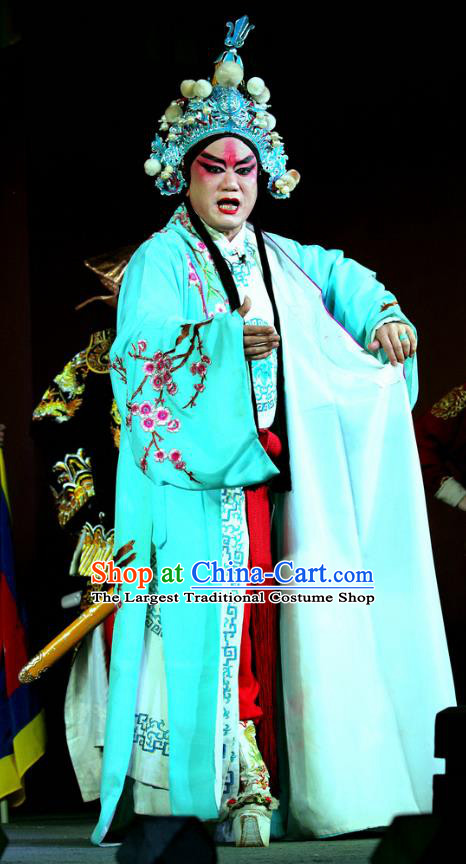 Yang He Tang Chinese Sichuan Opera Wusheng Apparels Costumes and Headpieces Peking Opera Highlights Garment Martial Male Xue Meng Clothing
