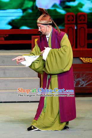 Fu Gui Rong Hua Chinese Sichuan Opera Laosheng Apparels Costumes and Headpieces Peking Opera Highlights Elderly Male Garment Clothing