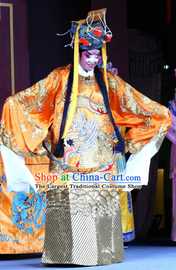 Yang Guang Na Sao Chinese Sichuan Opera Emperor Apparels Costumes and Headpieces Peking Opera Highlights Clown Garment Lord Yang Guang Clothing