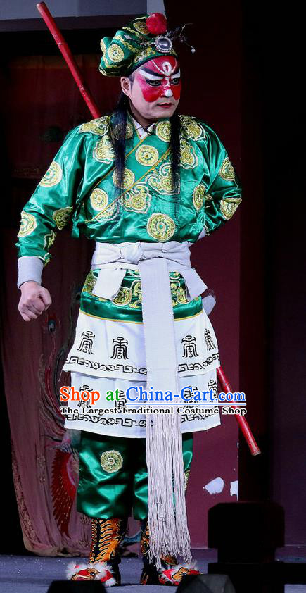 Farewell Jing Niang Chinese Sichuan Opera Swordsman Zhao Kuangyin Apparels Costumes and Headpieces Peking Opera Highlights Wusheng Garment Clothing