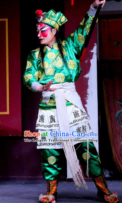 Farewell Jing Niang Chinese Sichuan Opera Swordsman Zhao Kuangyin Apparels Costumes and Headpieces Peking Opera Highlights Wusheng Garment Clothing