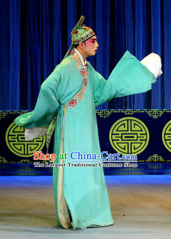 Xi Yi Chinese Sichuan Opera Xiaosheng Apparels Costumes and Headpieces Peking Opera Highlights Young Male Garment Scholar Dou Yi Clothing