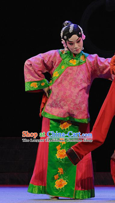 Chinese Sichuan Highlights Opera Young Mistress Garment Costumes and Headdress Legend of Chen Mapo Traditional Peking Opera Rich Female Dress Apparels