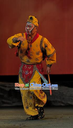 The Mountain of Fire Chinese Sichuan Opera Sun Wukong Apparels Costumes and Headpieces Peking Opera Highlights Monkey King Garment Monk Clothing