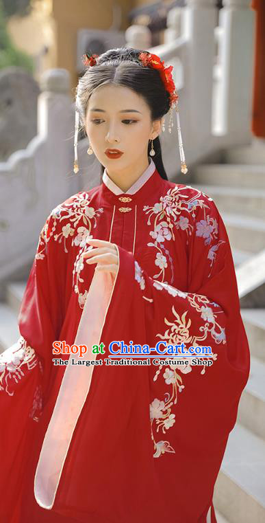 Chinese Ancient Nobility Lady Hanfu Dress Apparels Traditional Ming Dynasty Royal Infanta Historical Costumes Complete Set