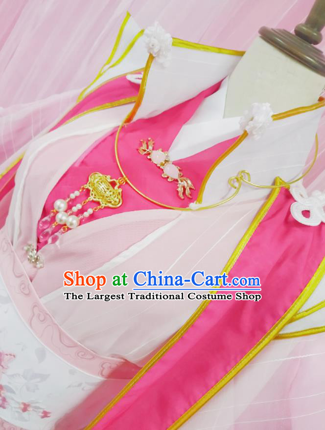 Chinese Traditional Cosplay Fairy Goddess Hanfu Dress Costumes Ancient Princess Consort Qu Xiaofeng Apparels for Women