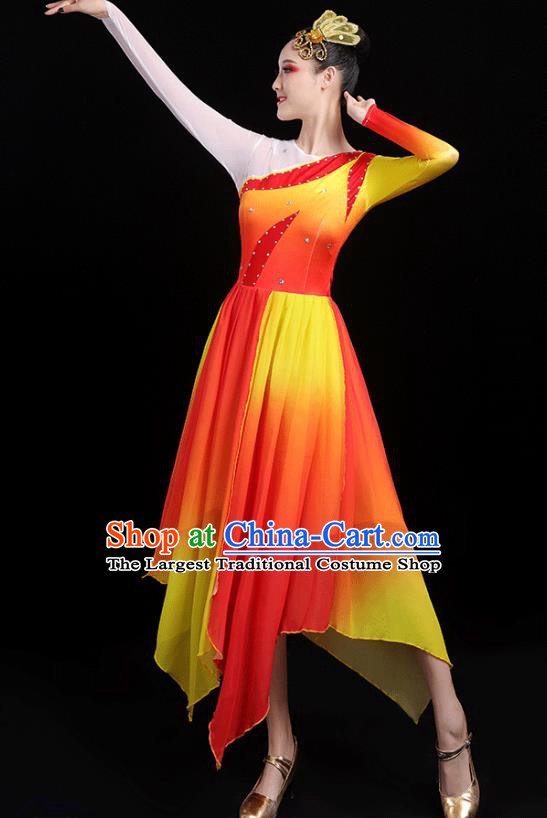 Traditional Chinese Modern Dance Costumes Stage Show Garment Square Dance Dress for Women