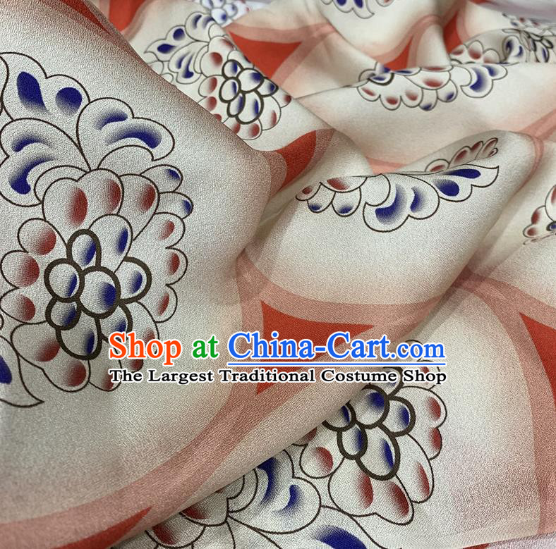 Chinese Classical Peony Pattern Pink Watered Gauze Asian Top Quality Silk Material Hanfu Dress Brocade Tang Dynasty Cloth Fabric