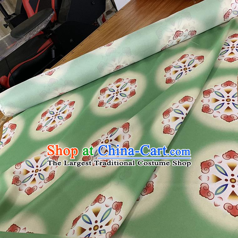 Chinese Classical Pattern Light Green Watered Gauze Asian Top Quality Silk Material Hanfu Dress Brocade Fabric Cheongsam Cloth