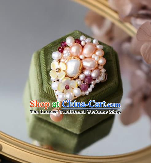 Top Grade Classical Fragrans Brooch Accessories Handmade Cheongsam Pearls Breastpin for Women