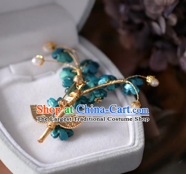 Top Grade Classical Green Flowers Brooch Accessories Handmade Sweater Breastpin Ornaments for Women