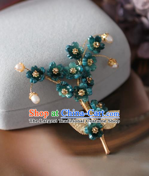 Top Grade Classical Green Flowers Brooch Accessories Handmade Sweater Breastpin Ornaments for Women