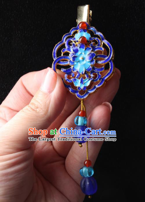 Chinese Traditional Cloisonne Hair Claw Hair Accessories Decoration Handmade Hair Accessories Hair Stick for Women