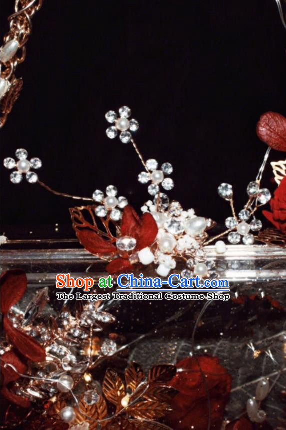 Baroque Princess Flowers Bag Handmade Wedding Accessories Photography Prop Bride Acrylic Handbag for Women