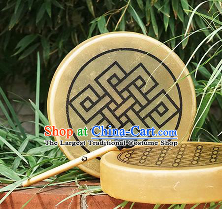 German Traditional Musical Instruments Endless Knot Pattern Drum Religious Shaman Drum Shamanic Tupan Cowhide Drums