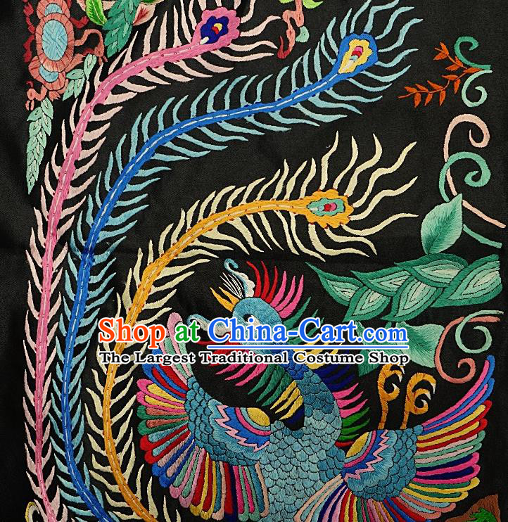 Chinese Traditional Embroidered Fabric Patches Handmade Embroidery Craft Embroidering Phoenix Applique Miao Ethnic Accessories