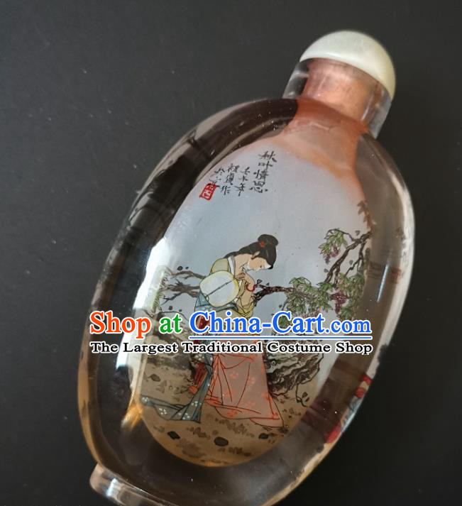 Chinese Snuff Bottle Traditional Handmade Painting Young Beauty Snuff Bottles