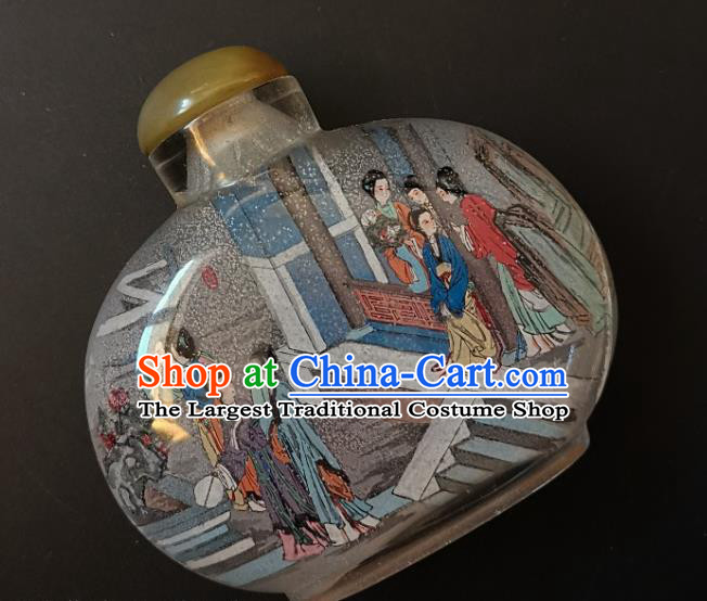 Chinese Snuff Bottle Traditional Handmade Painting Noble Beauty Characters Inside Snuff Bottles