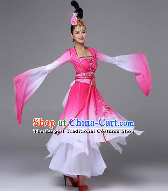 Traditional Chinese Classical Dance Green Outfits Fan Dance Dress Umbrella Dance Stage Performance Costume for Women