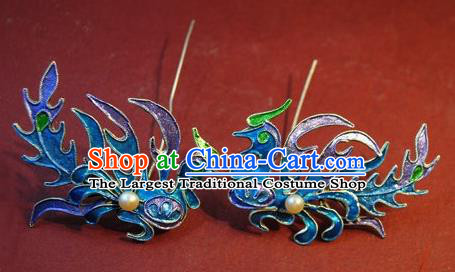 Chinese Traditional Qing Dynasty Palace Lady Phoenix Hair Clip Drama Ancient Empress Court Hairpin Hair Accessories