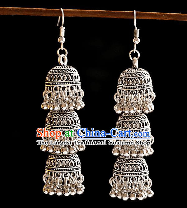 Asian India Traditional Birdcage Eardrop Asia Indian Earrings Bollywood Dance Jewelry Accessories for Women