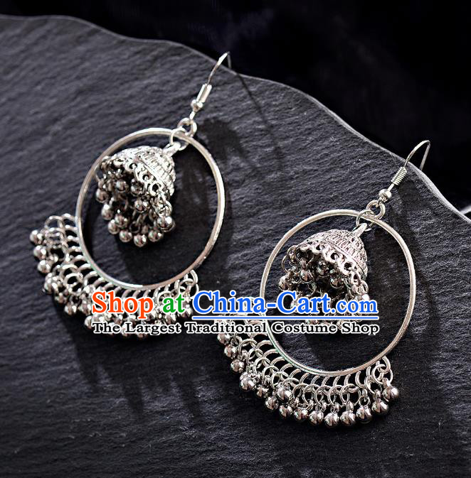 Asian India Traditional Accessories Asia Indian Bollywood Dance Earrings Jewelry Bells Tassel Eardrop for Women